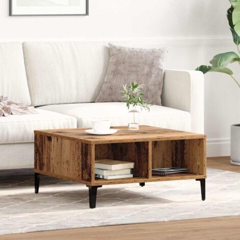 Coffee Table Old wood 60 x 60 x 30 cm Engineered wood vidaXL