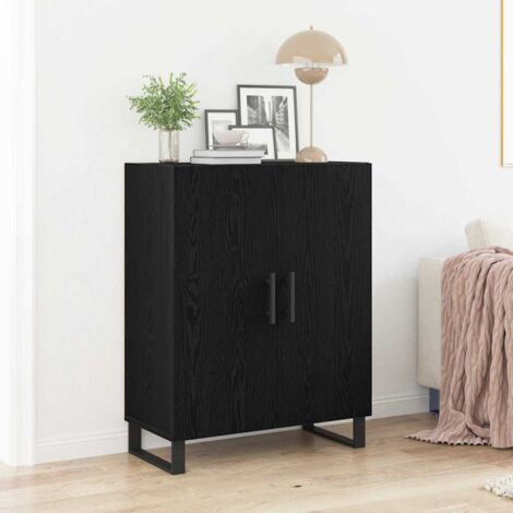 Sideboard Black Oak 69.5 x 34 x 90 cm Engineered Wood vidaXL (1/5)