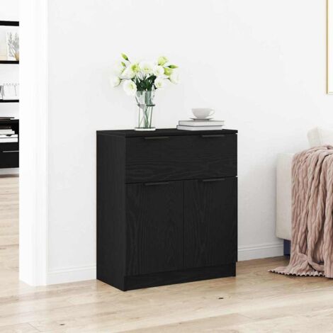 Sideboard Black Oak 60 x 30 x 70 cm Engineered Wood vidaXL (1/5)