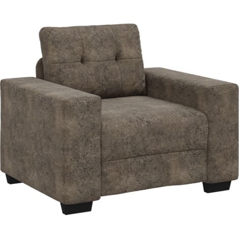 Dark Grey Faux Leather Sofa Chair 59 cm vidaXL