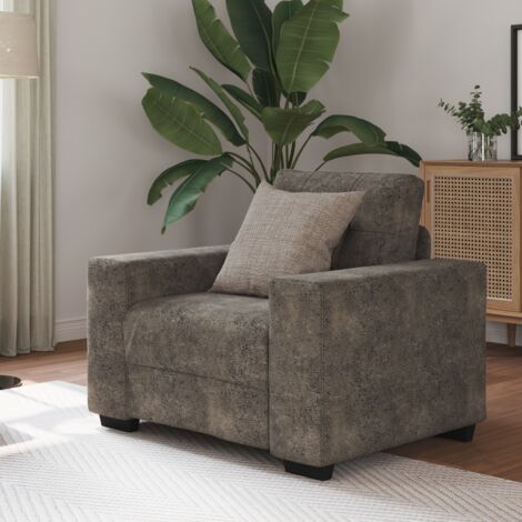 Dark Grey Faux Leather Sofa Chair 59 cm vidaXL