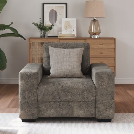 Dark Grey Faux Leather Sofa Chair 59 cm vidaXL