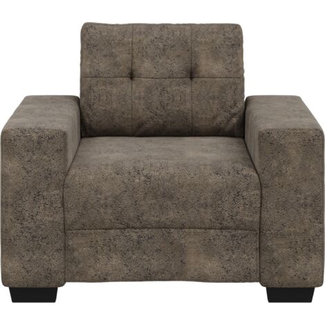 Dark Grey Faux Leather Sofa Chair 59 cm vidaXL