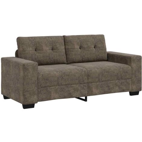 Loveseat Sofa with Cushion Dark grey Artificial Leather vidaXL