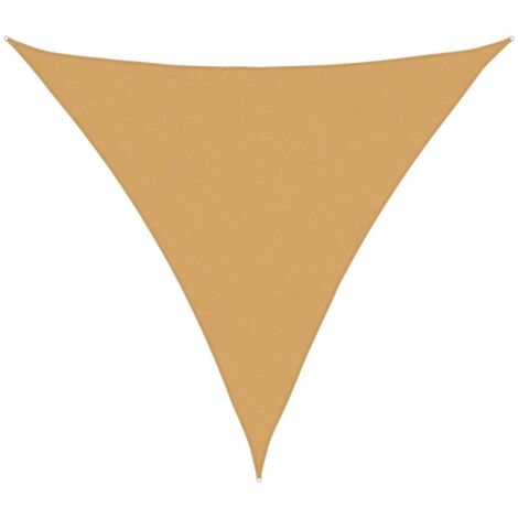 Sunshade Sail 160 g/m² Triangular Sand 6x6x6 m HDPE vidaXL