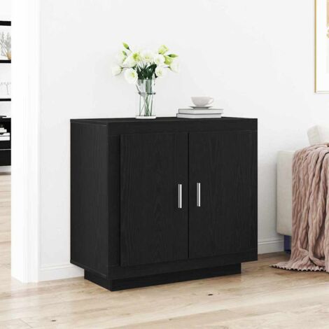 Sideboard Black Oak 80 x 40 x 75 cm Engineered Wood vidaXL (1/5)
