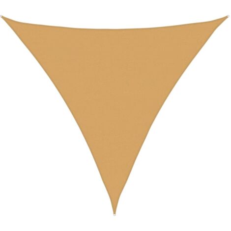 Sunshade Sail 160 g/m² Triangular Sand 5x5x5 m HDPE vidaXL