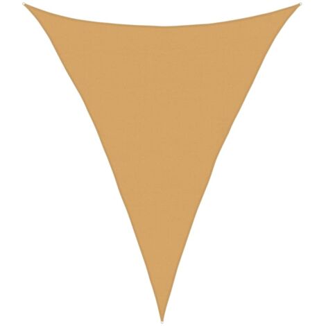 Sunshade Sail 160 g/m² Triangular Sand 4x5x5 m HDPE vidaXL