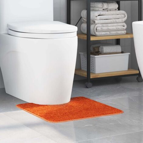 Anti-slip Bath Mat with Toilet Cut Orange 50 x 50 cm PP vidaXL (1/5)