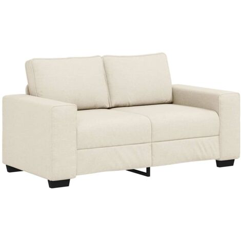 Sofa with Cushion with Pillow Beige 160 x 77 x 82 cm Linen vidaXL