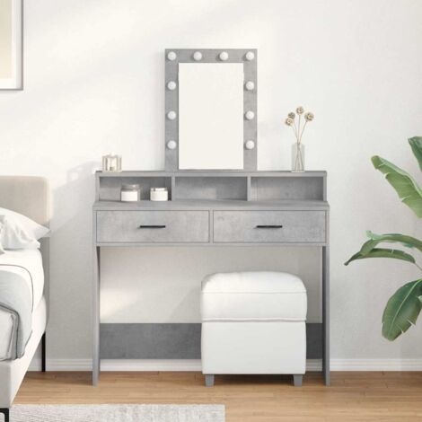 Dressing Table Grey 100 x 41 x 140 cm Engineered wood vidaXL
