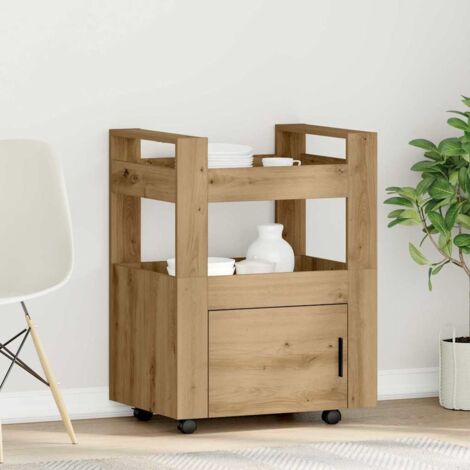 Kitchen Trolley Artisan oak 60 x 45 x 80 cm Engineered wood vidaXL