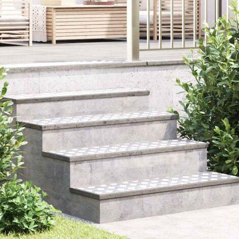 Checker Plates 4 pcs Silver 100 x 25 cm Aluminium vidaXL