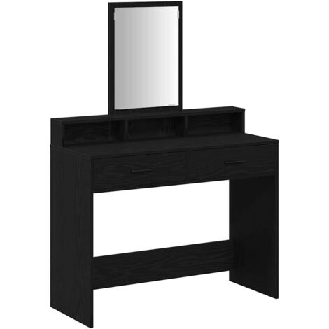 Dressing Table Black oak 100 x 41 x 140 cm Engineered wood vidaXL