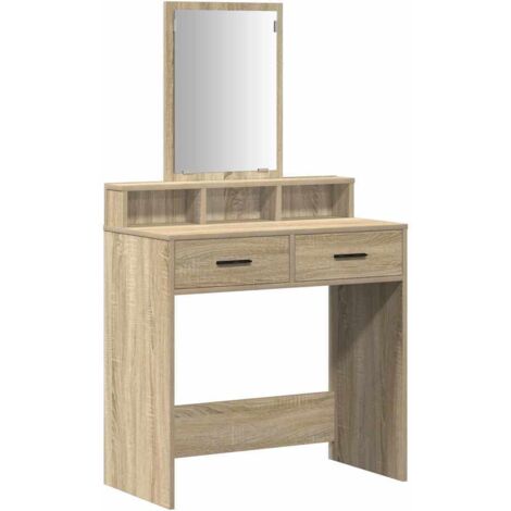 Dressing Table Sonoma Oak 79 x 41 x 140 cm Engineered wood vidaXL