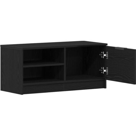 TV Cabinet Black Oak 80x35x36,5 cm Engineered Wood vidaXL