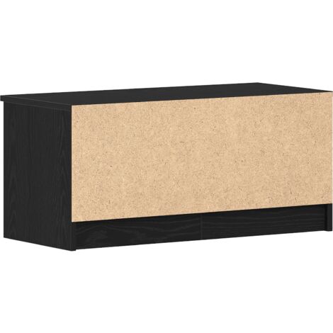 TV Cabinet Black Oak 80x35x36,5 cm Engineered Wood vidaXL