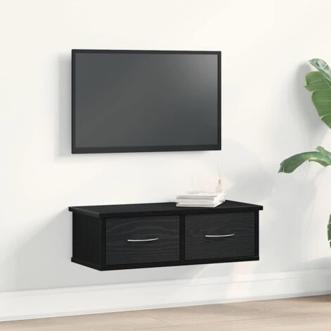 Wall Cabinet Black Oak 60 x 26 x 18.5 cm Engineered Wood vidaXL
