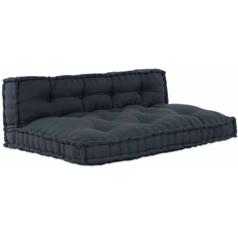 Sofa Cushion 2 pcs Anthracite 120 x 80 x 38 cm Fabric vidaXL
