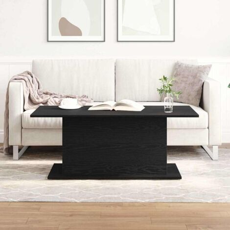 Coffee Table Black oak 102 x 55.5 x 40 cm Engineered wood vidaXL