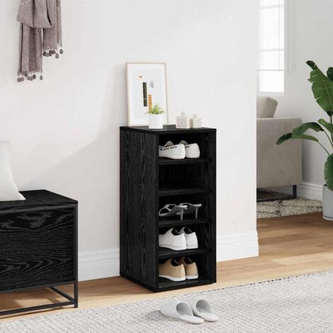 Shoe Cabinet Black Oak 32 x 35 x 70 cm Engineered Wood vidaXL