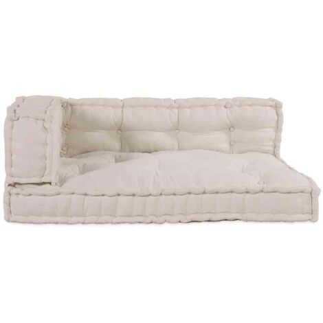 3 pcs Cream Fabric vidaXL