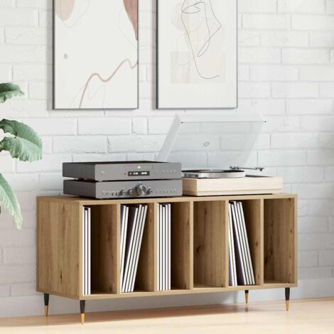 Record Cabinet Artisan oak 100 x 38 x 48 cm Engineered Wood vidaXL