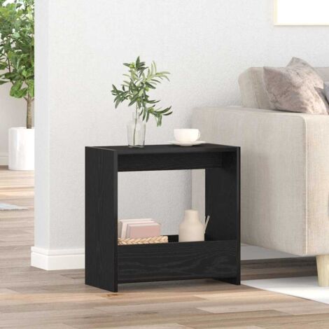 Side Table Black Oak 50x26x50 cm Engineered Wood vidaXL