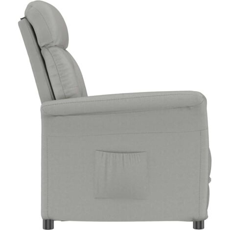Recliner Chair Light Grey Light grey 70.5 x 96.5 x 95 cm Fabric vidaXL