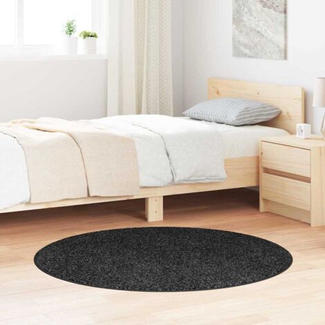 Anti-slip Shaggy Rug Dark grey 120 x 120 cm PP vidaXL (1/5)