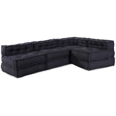 Modular Sofa 4 pcs Anthracite 70 x 70 x 56 cm Fabric vidaXL