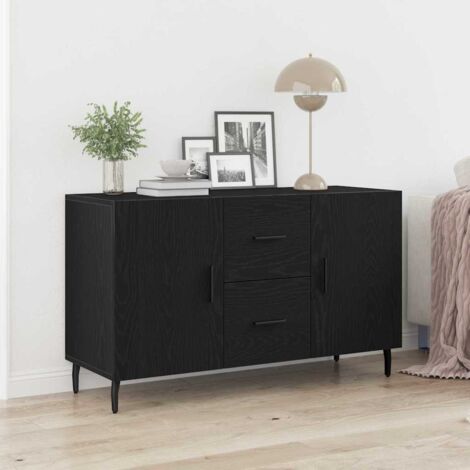 Sideboard Black oak 100 x 36 x 60 cm Engineered wood vidaXL