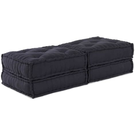 Modular Sofa 2 pcs Anthracite 70 x 70 x 36 cm Fabric vidaXL