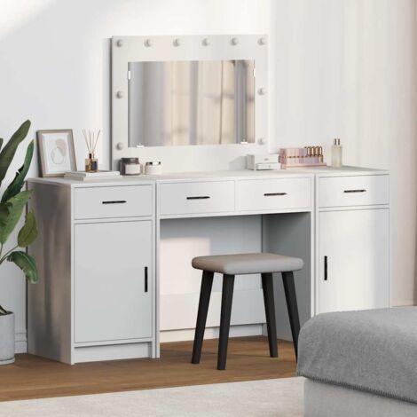 Dressing Table 3 pcs White 40 x 41 x 75 cm Engineered wood vidaXL
