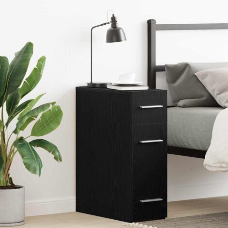 Apothecary Cabinet Black oak 20 x 45.5 x 60 cm Engineered Wood vidaXL