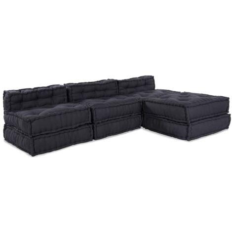 Modular Sofa 4 pcs Anthracite 70 x 70 x 56 cm Fabric vidaXL