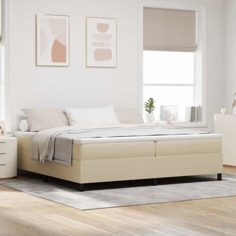 Box Spring Bed Grey Green 200 x 200 cm Corduroy fabric vidaXL (1/5)