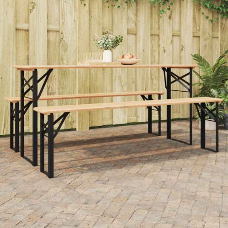 Beer Table Leg 2 pcs Black 39 x 3 x 75 cm Powder-Coated Steel vidaXL