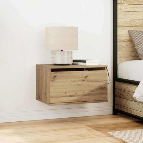 Wall-mounted Bedside Cabinet 2 pcs Artisan Oak 50 x 36 x 30 cm vidaXL