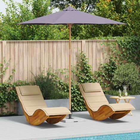 Garden Parasol Dark grey 270 x 270 x 260 cm Bamboo vidaXL