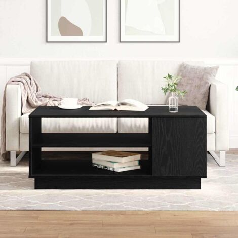 Coffee Table Black oak 102 x 55 x 43 cm Engineered wood vidaXL