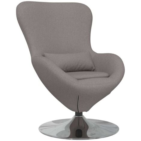 Egg Chair Taupe Fabric vidaXL