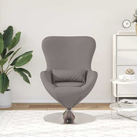 Egg Chair Taupe Fabric vidaXL