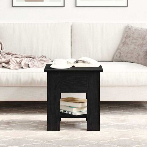 Coffee Table Black oak 40 x 40 x 42 cm Engineered wood vidaXL