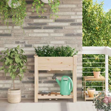 Garden Planter Beige 71 x 37 x 76.5 cm Solid fir wood vidaXL (1/5)