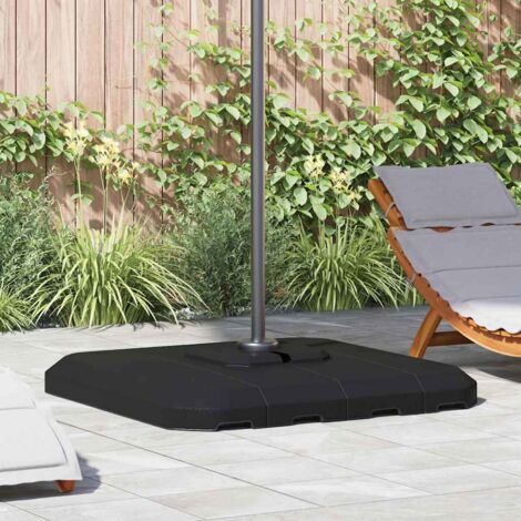 Cantilever Parasol Base Set 4 pcs Black 98 x 98 x 13 cm Plastic vidaXL (1/5)