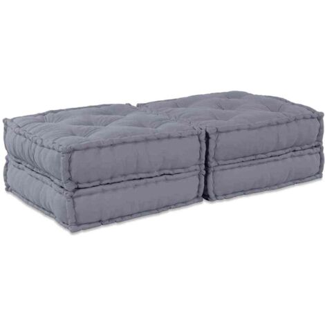 Modular Sofa 2 pcs Grey 70 x 70 x 36 cm Fabric vidaXL