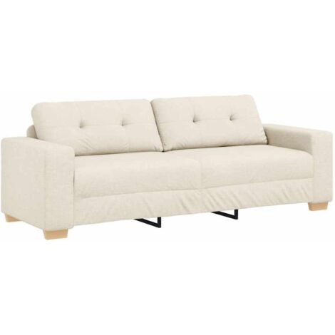 3-Seater Sofa Linen 180 cm vidaXL