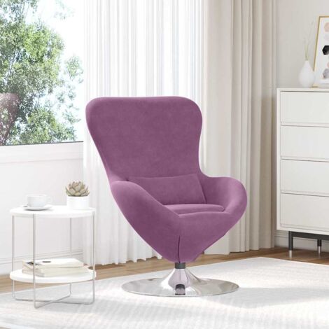 Egg Chair Purple 63 x 73 x 90 cm Velvet vidaXL