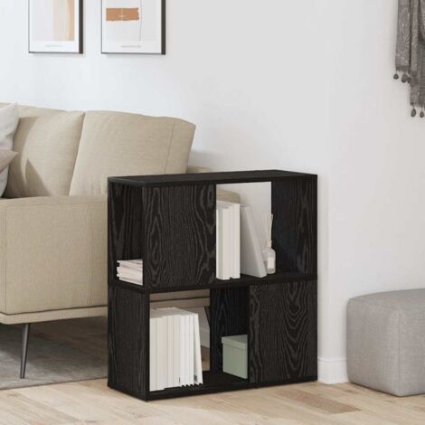 Black Oak Bookshelf - 60x24x63 cm, Made of Engineered Wood vidaXL